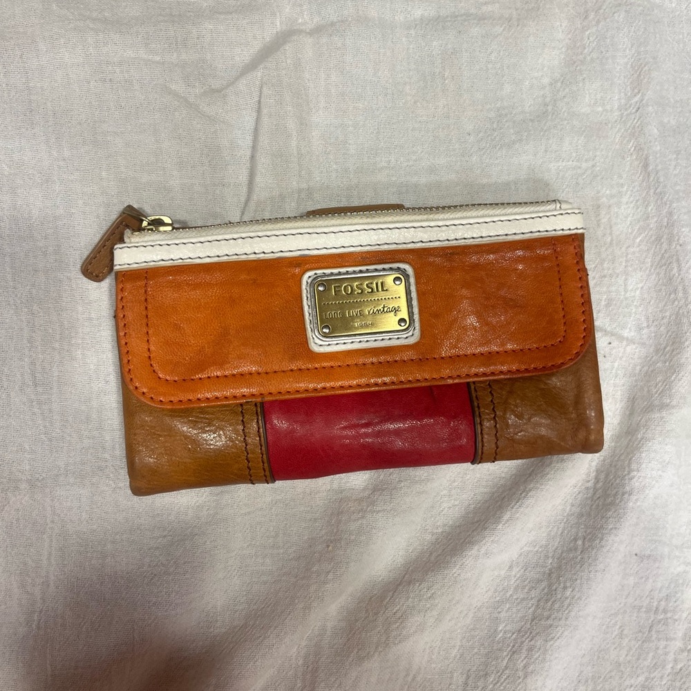 Fossil Vintage Women's Multicolor Leather Wallet